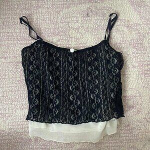 Black Lace Tank Top - NWT